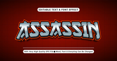 Poster - assassin gaming text effect, editable text effect