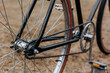© Andrii - Detail bicycle background, Part of bicycle transport of vintage bike closeup defocused