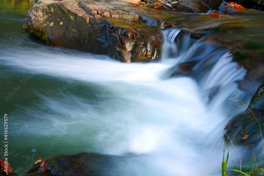 woda, wodospad, rzeka, potok, kaskada, krajobraz, kamienie, bory, park ...
