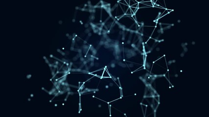 Aufkleber - Data binding cells. Digital blockchain concept and information transmission system. 3D rendering.