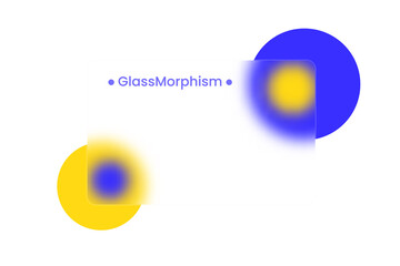 Poster - Abstract background. Transparent frame in glass morphism style