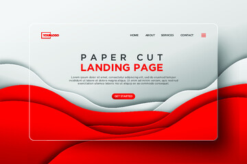 red white landing page