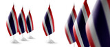 Fototapeta Boho - Set of Thailand national flags on a white background