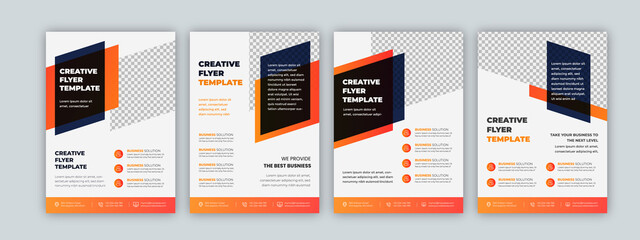 Wall Mural - set of abstract colorful vector design template for flyer brochure cover poster annual report, geome