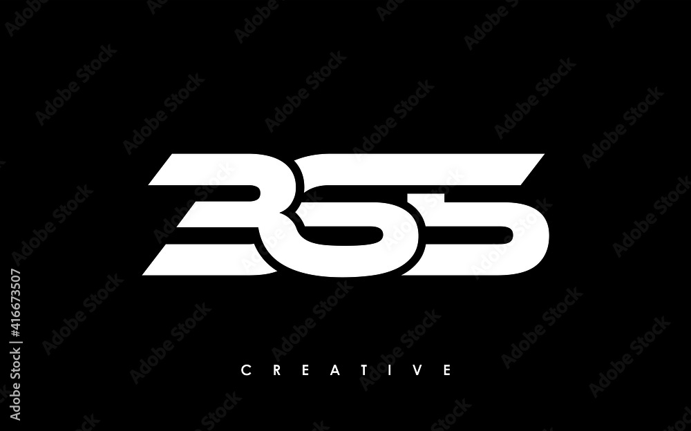 365 Letter Initial Logo Design Template Vector Illustration - obrazy, fototapety, plakaty 