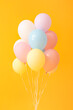 Leinwandbild Motiv Air balloons on color background
