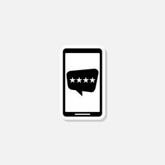 Smartphone review reputation sticker icon