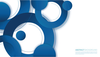 Abstract blue circle background vector illustration 