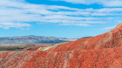 Wall Mural - Amazing beautiful red mountains landscape