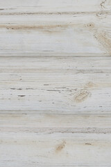 Wall Mural - White old wooden plank wall painted with patina