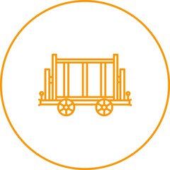 Sticker - Unique Trolley Line Vector Icon