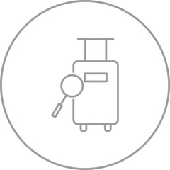 Poster - Unique Find Luggage Line Vector Icon