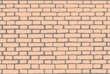 Orange Painted Brick Wall Vector Background