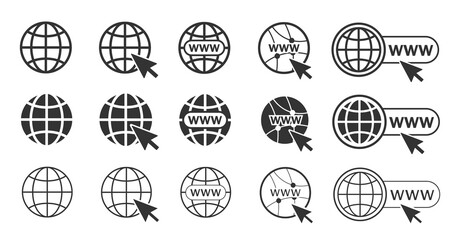Wall Mural - website icon. vector www icon