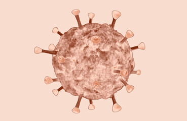 Macro of micro virus molecule is analyzed with microscope for vaccine