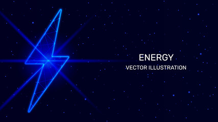 Aufkleber - Energy vector illustration . High tech digital futuristic technology background . 