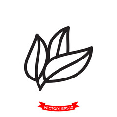 Fototapete - leaf vector icon in trendy flat style 
