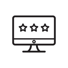 Wall Mural - star rating icon, device star rating icon in trendy flat style, monitor icon 