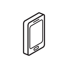 Poster - smartphone icon in trendy flat style, isometric smartphone icon 