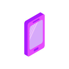 Poster - smartphone icon in trendy flat style, isometric smartphone icon 