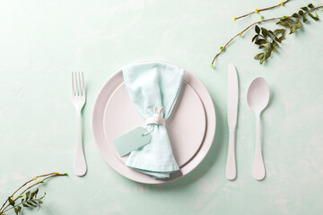 Easter holiday table setting