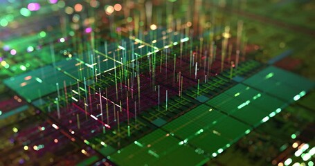 Poster - ai artificial intelligence, machine learning and futuristic computer technologies concepts. big data