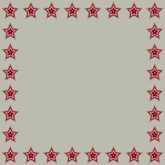 Poster - Circus Stars Frame. Vector stars border frame. Pattern stars frame.