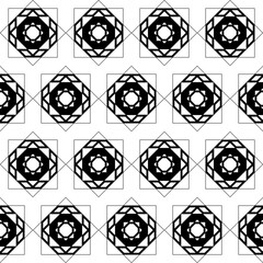Poster - Black White Piramyds Ornament Pattern. Vector ornament pattern.