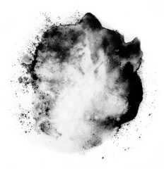 Black pastel. Abstract spot on a white background