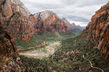 Wall Mural - Stunning view of Refrigerator Canyon in Zion National Park, Utah