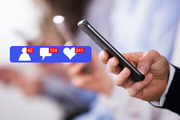 Business Man Using Smart Phone