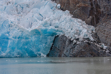 Sticker - Located within Parc Nacional Torres del Paine is Lago Grey where one finds glaciers and icebergs.