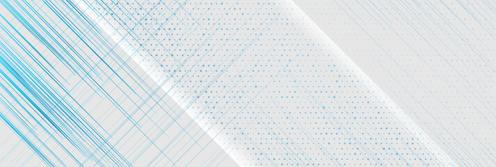 Abstract futuristic tech minimal background with blue lines and dots. Vector banner design