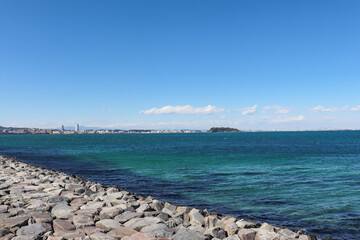 Wall Mural - 馬堀海岸から見た東京湾（神奈川県横須賀市）