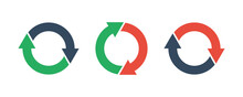 Two Round Arrows Set, Vector Icon