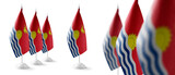 Fototapeta Boho - Set of Kiribati national flags on a white background