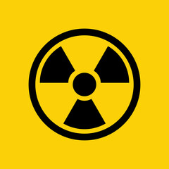 radioactive icon. radioactive warning symbol.