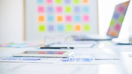 Creative Web Designer planning application and developing template layout, framework for mobile phone. User experience (UX) concept.