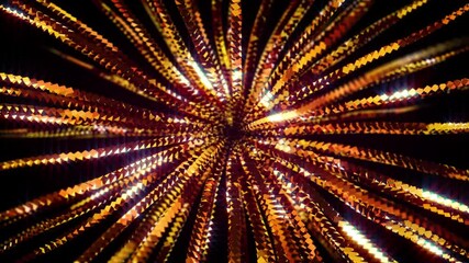 Poster - abstract background 3d animation shiny structure transform in space loop