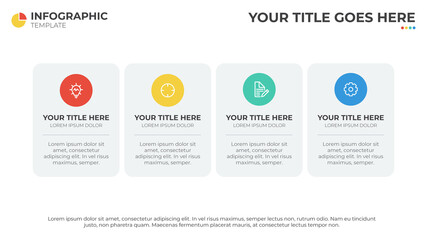 Poster - 4 list diagram, infographic element template vector, can be used for website, banner, report, presentation, annual