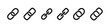 Set of chain icons, link symbols. Chain thick line icon, link icon.