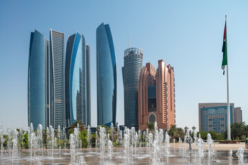 Etihad Towers in Abu Dhabi in den Vereinigten Arabischen Emiraten