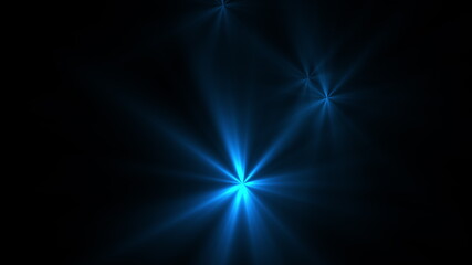 Poster - Computer generated many fashion flashes of light. Effect dynamic lighting with rays. 3d rendering disco backdrop