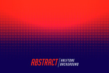 Abstract Red And Blue Halftone Gradient Background