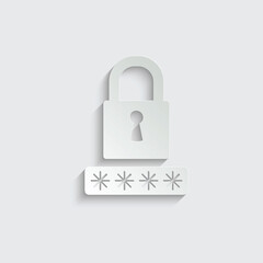 Poster - Password protection icon. Security password sign. padlock icon	
