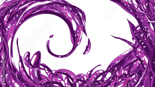 Obraz W Ramie 闇属性のエフェクト風 背景イラスト 16 9 Ciemny Ciemny Rama Fototapety Foteks