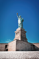 Poster - Statue of Liberty, colossal neoclassical sculpture and also known as Liberty Enlightening the World in Liberty State Park, Jersey City.