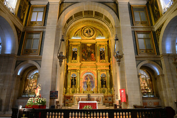 Sao Roque Church (Portuguese: Igreja de Sao Roque) in Lisbon, Portugal. This church is completed in 16th century with Baroque style.