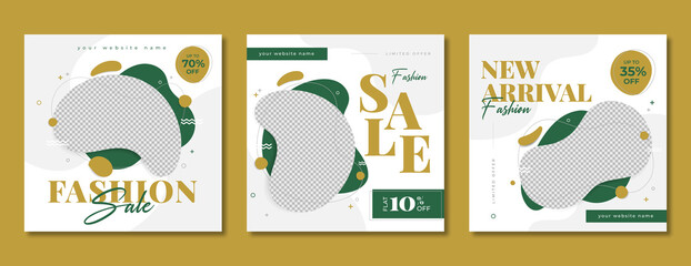 Wall Mural - fashion sale social media post template design with abstract background. winter & summer mega sale m