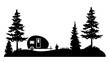 Vector Camper Forest